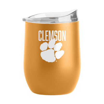 Clemson 16oz Huddle Powder Coat Curved Beverage