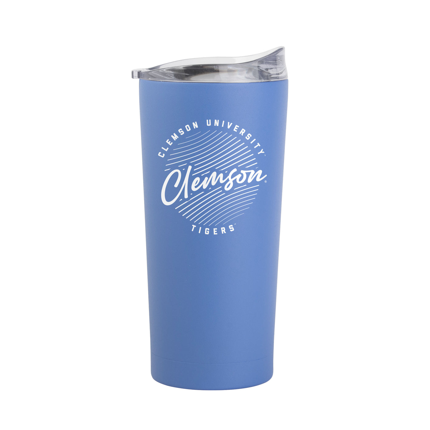 Clemson 20oz Retro Script Arctic Powder Coat Tumbler