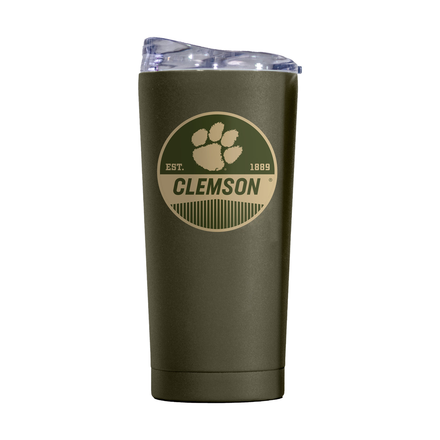 Clemson 20oz Badge Powder Coat Tumbler