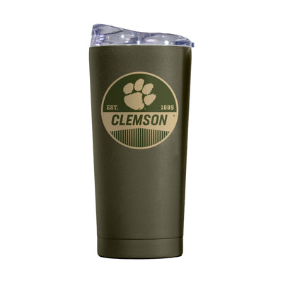 Clemson 20oz Badge Powder Coat Tumbler