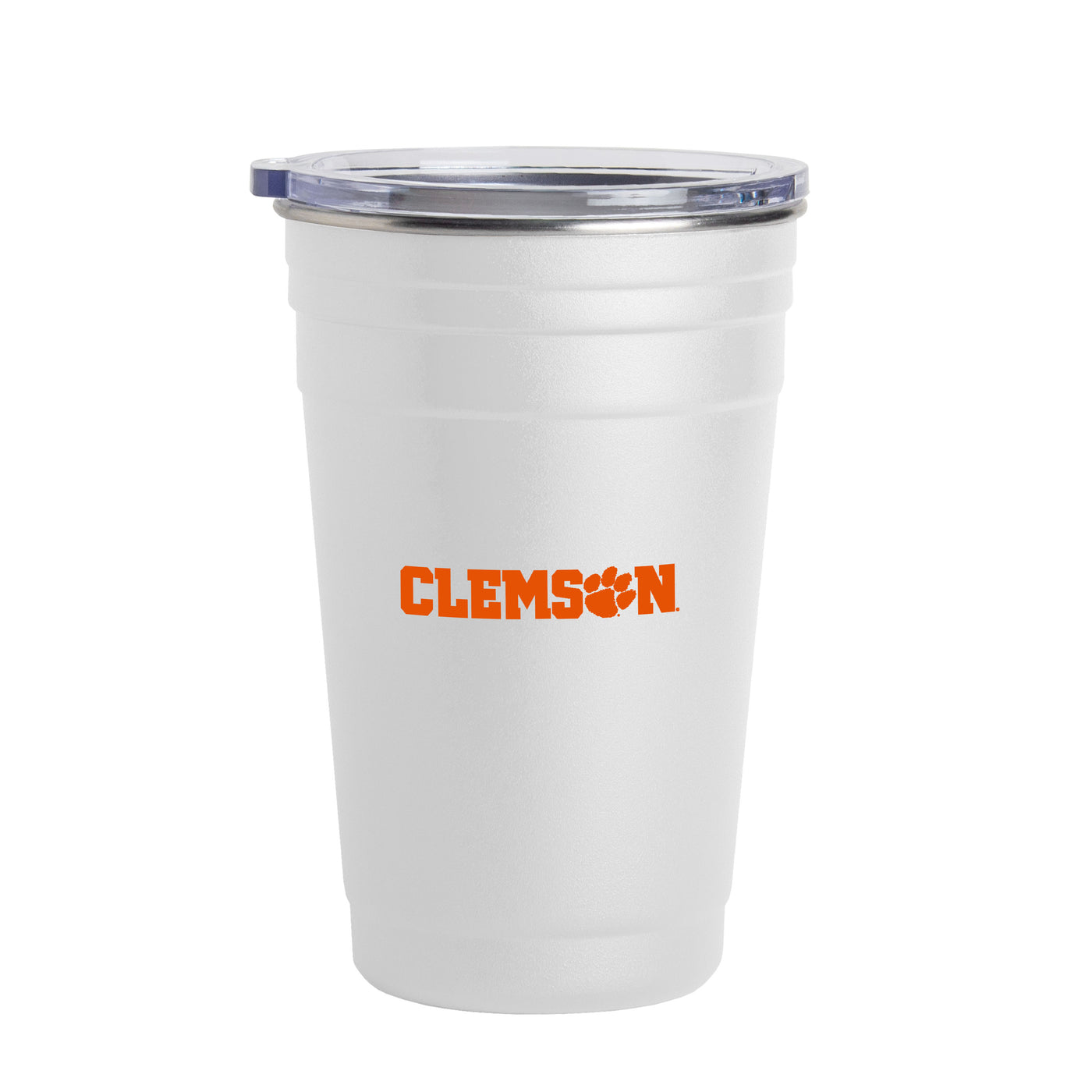 Clemson White 22oz Flipside Stainless Cup