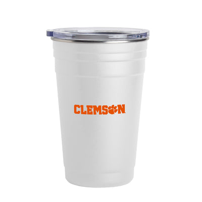 Clemson White 22oz Flipside Stainless Cup