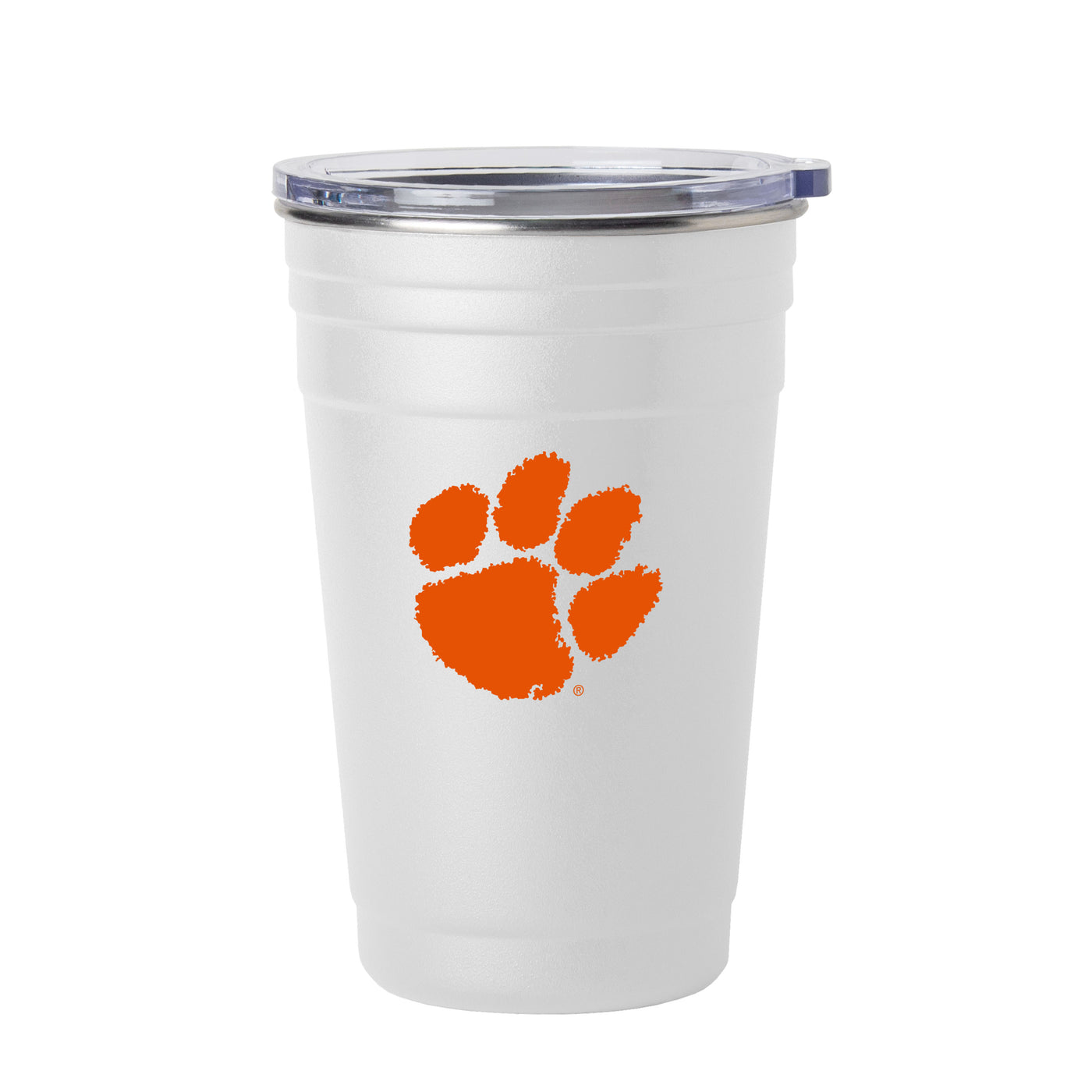 Clemson White 22oz Flipside Stainless Cup