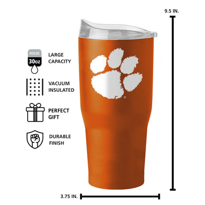 Clemson 30oz Flipside Powder Coat Tumbler - Logo Brands