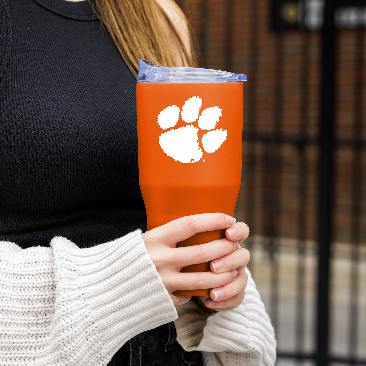 Clemson 30oz Flipside Powder Coat Tumbler - Logo Brands