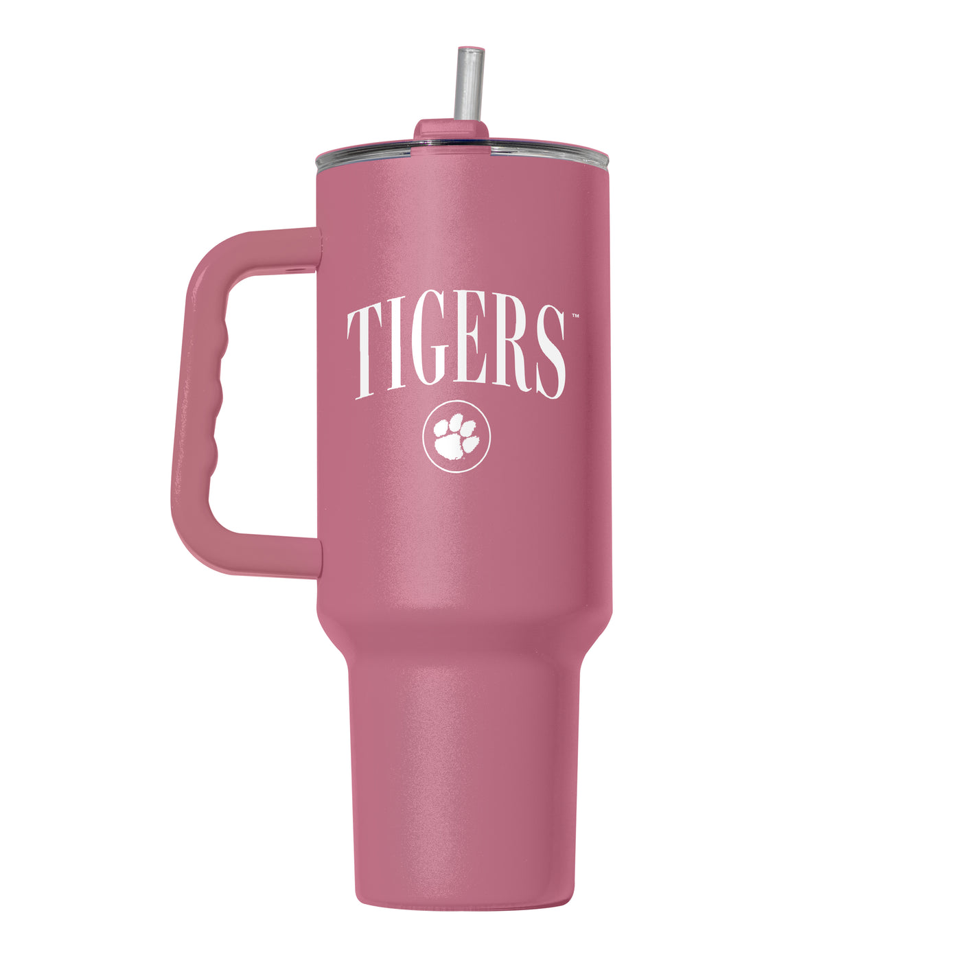 Clemson 40oz Cinch Berry Powder Coat Tumbler - Logo Brands