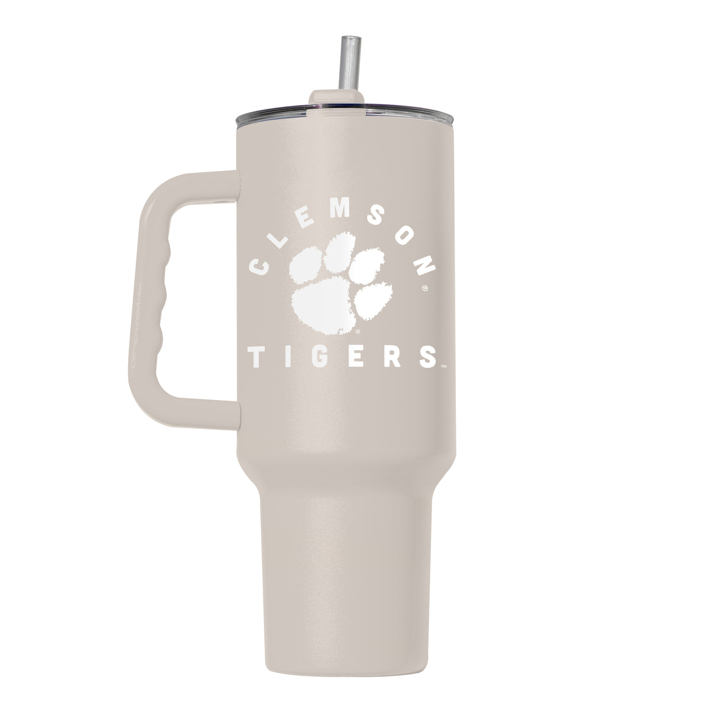 Clemson 40oz Archway Sand Powder Coat Tumbler - Logo Brands