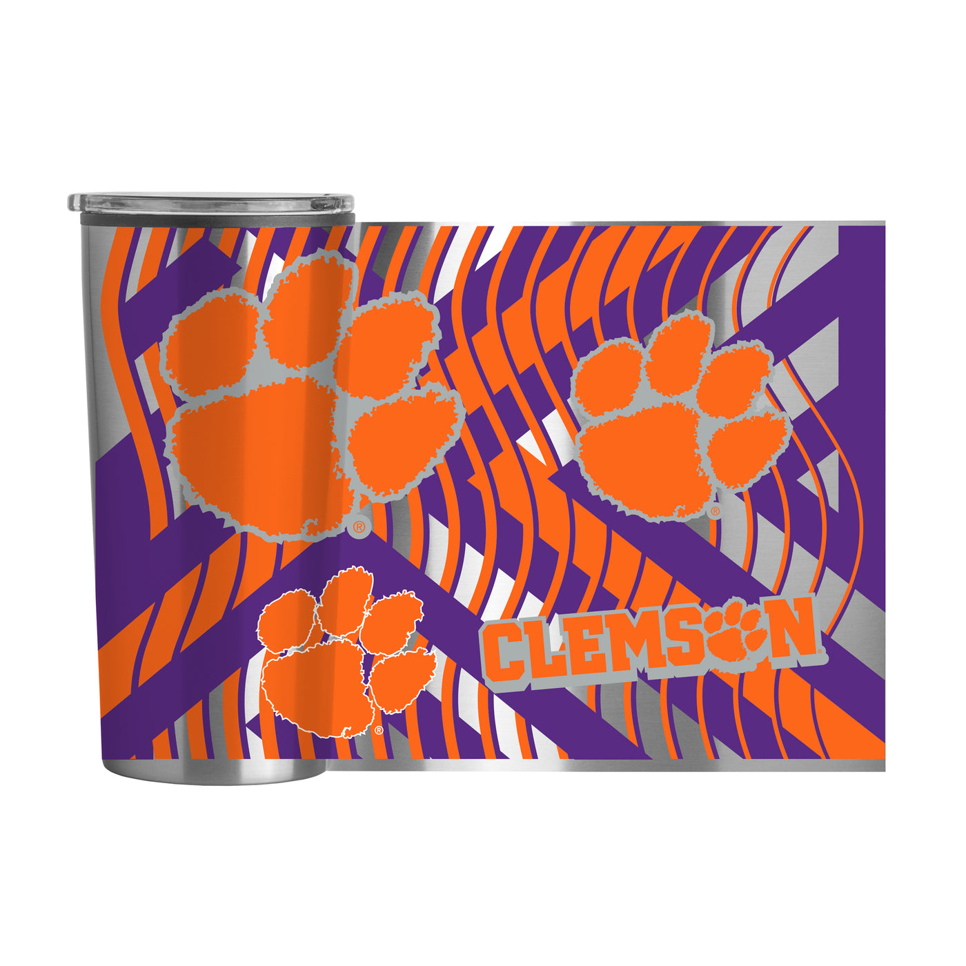 Clemson Flex 20oz Plastic Wall Stainless Tumbler - Logo Brands