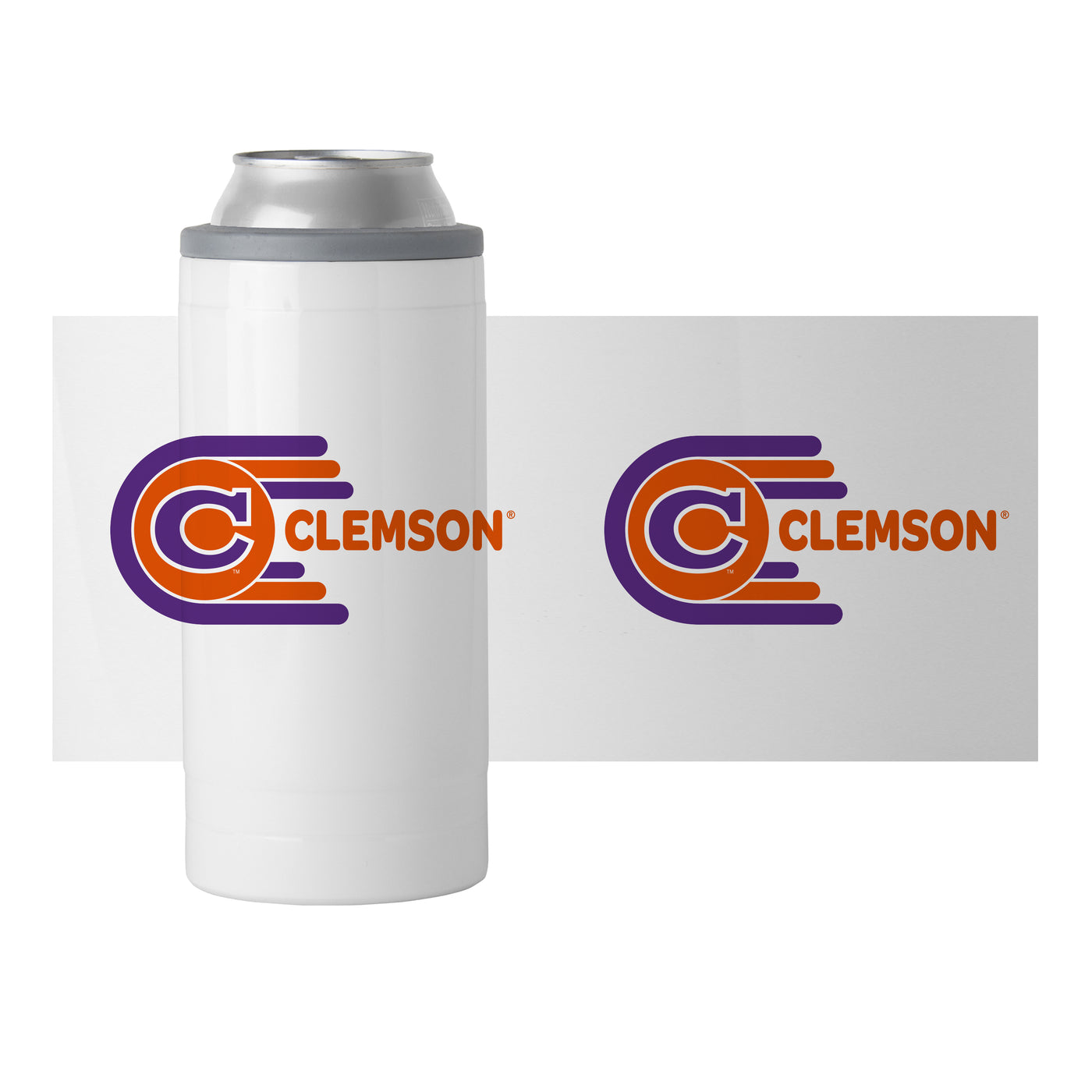 Clemson 12oz Whirl Slim Can Coolie