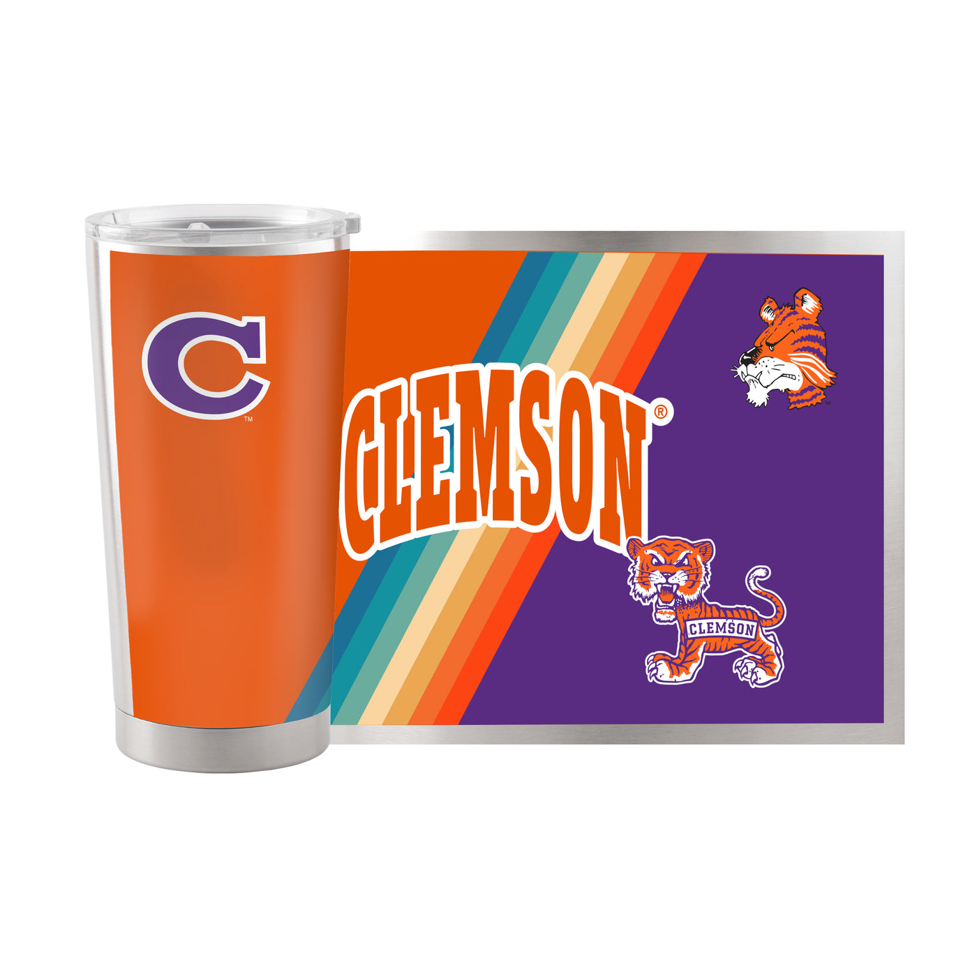 Clemson 20oz Wave Stainless Steel Tumbler