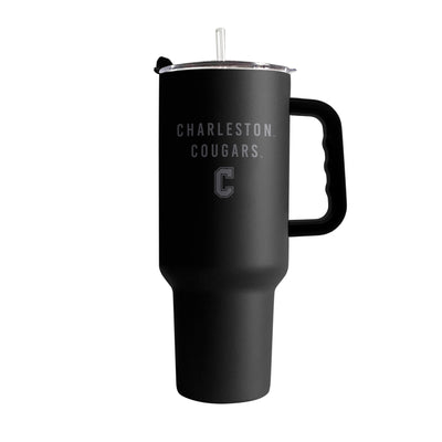 College of Charleston 40oz Black Tonal Powder Coat Tumbler