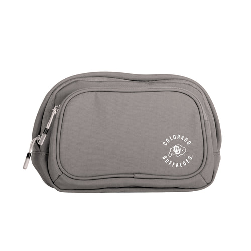 Colorado Everyday Ash Belt Bag by Logo Brands, showing a compact bag with adjustable strap and ash gray color.
