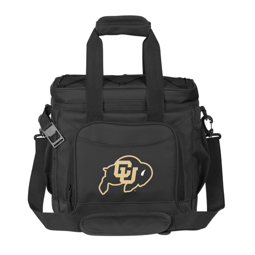 Colorado 24 Flex Can Cooler by Logo Brands, flexible insulated cooler holding 24 cans, with vibrant Colorado design.