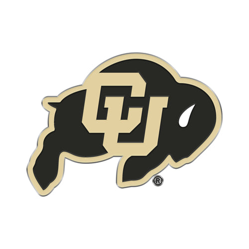 University of Colorado color emblem by Logo Brands, featuring vibrant school colors and detailed university logo design.