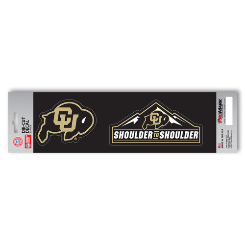 University of Colorado team slogan decal by Logo Brands, featuring bold lettering on a durable adhesive decal for fans.