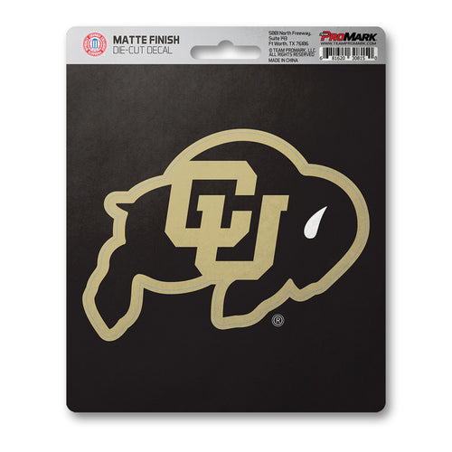 University of Colorado matte decal by Logo Brands, featuring a Colorado Buffalo logo on a durable adhesive surface.