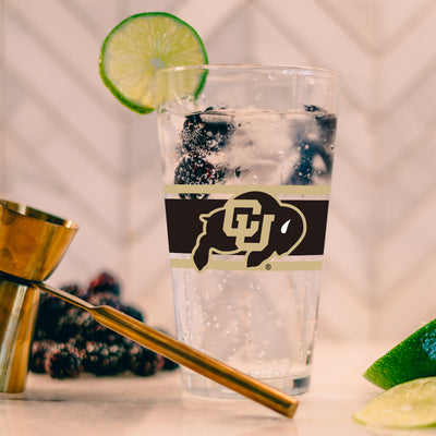 Colorado 16oz Stripe Pint Glass - Logo Brands