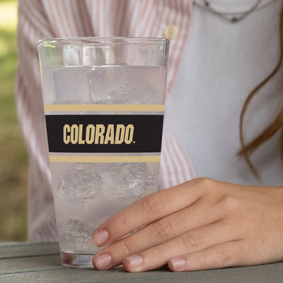 Colorado 16oz Stripe Pint Glass - Logo Brands