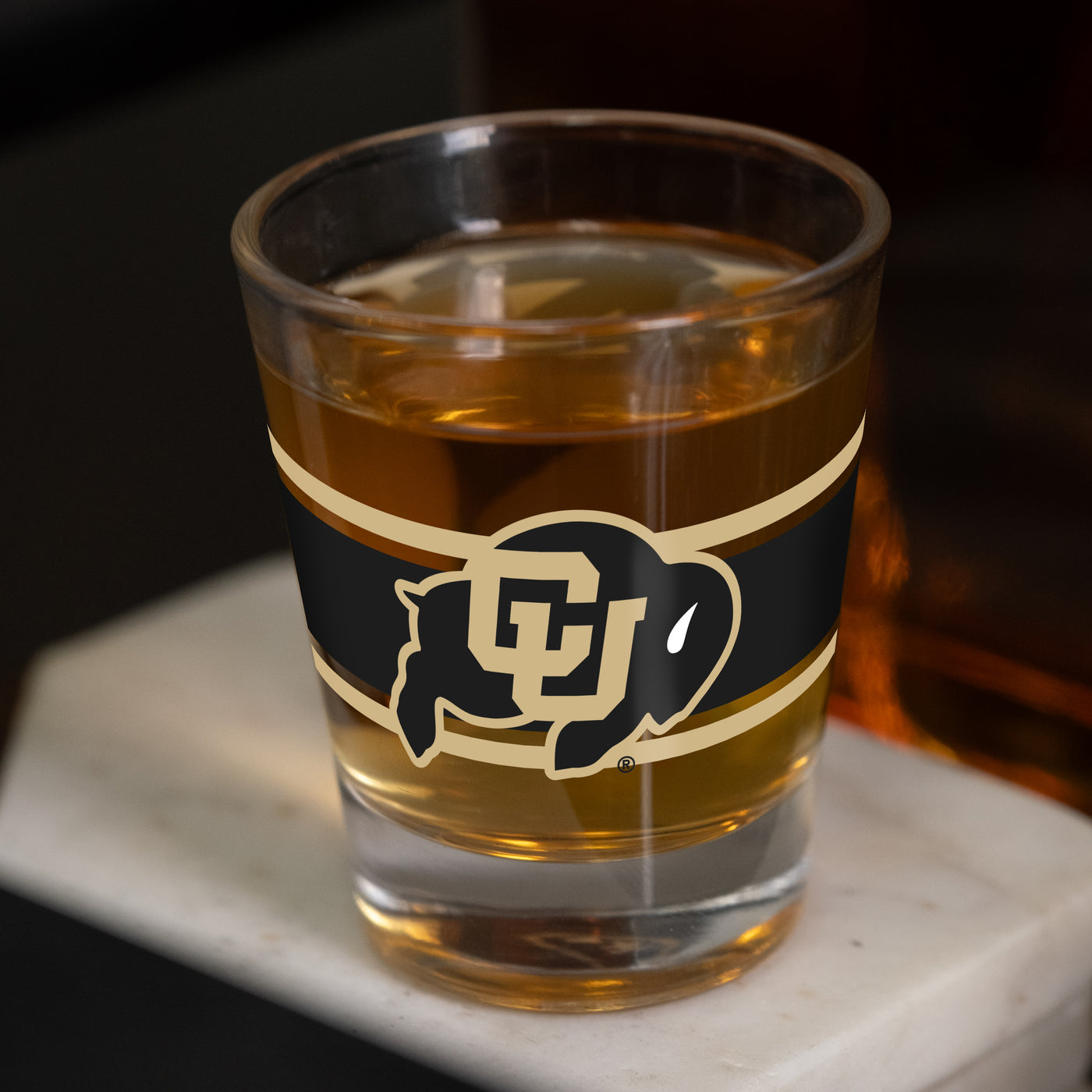Colorado 2oz Stripe Shot Glass - Logo Brands