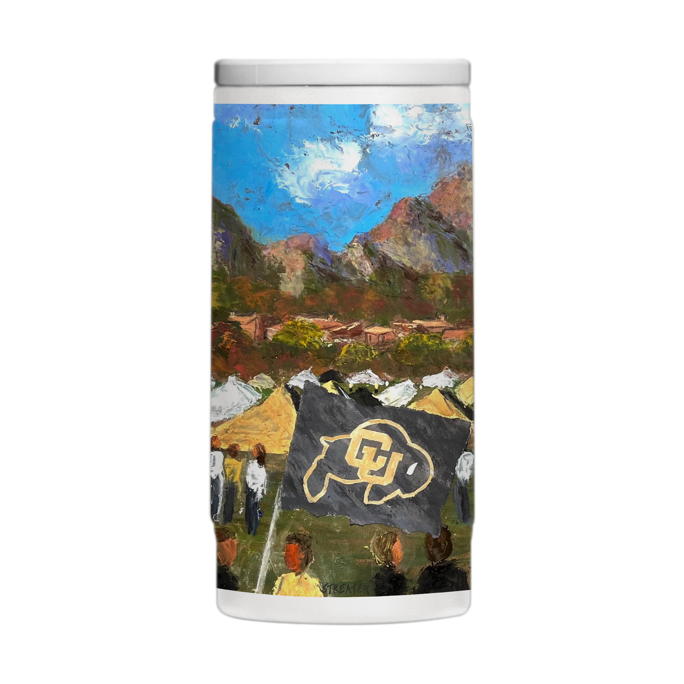 Colorado 12oz Collector Powdercoat SlimCan Coolie