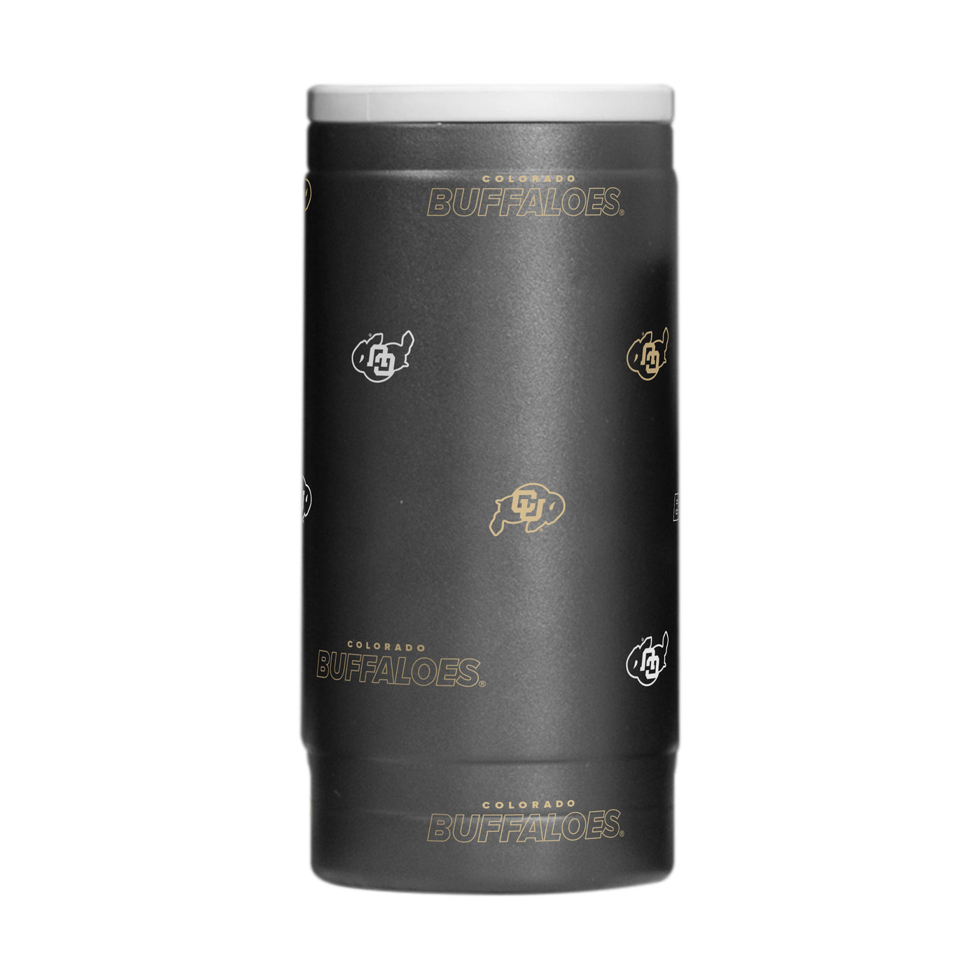 Colorado 12oz Step And Repeat Powdercoat SlimCan Coolie