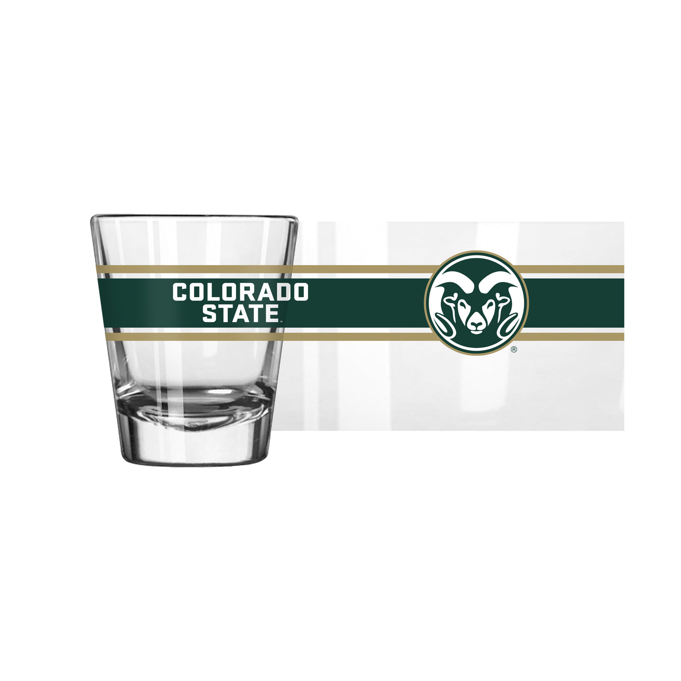 Colorado State 2oz Stripe Shot Glass - Logo Brands
