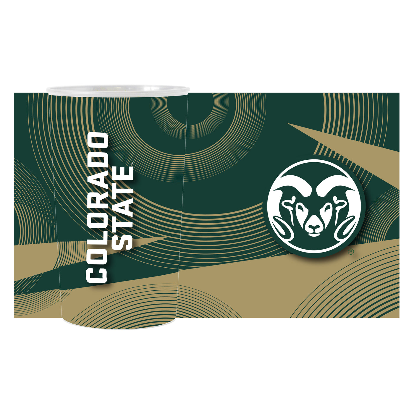 Colorado State Geometric Hardwall Cup 4 Pack