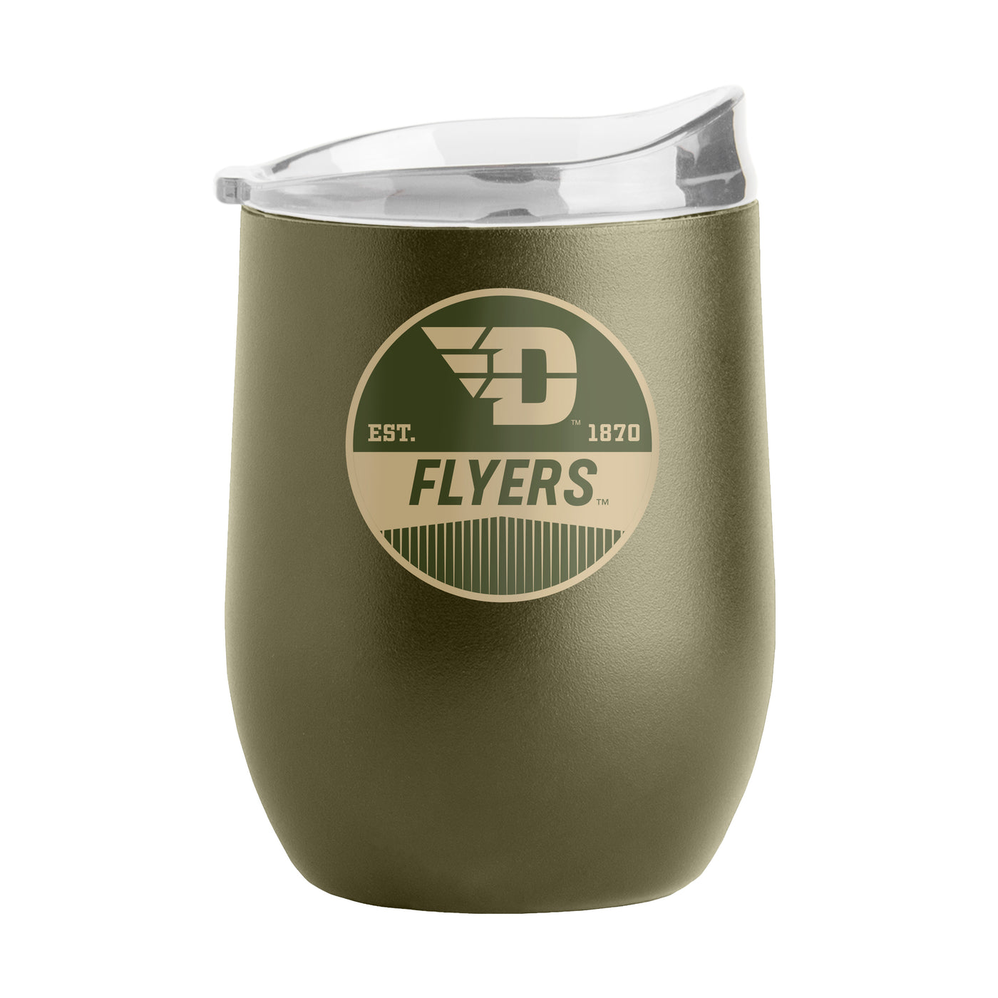 Dayton 16oz Badge Powder Coat Curved Bev - Logo Brands