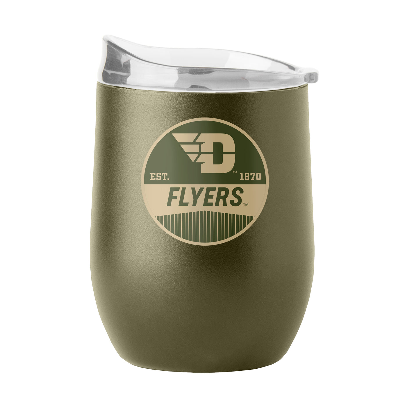 Dayton 16oz Badge Powder Coat Curved Bev - Logo Brands