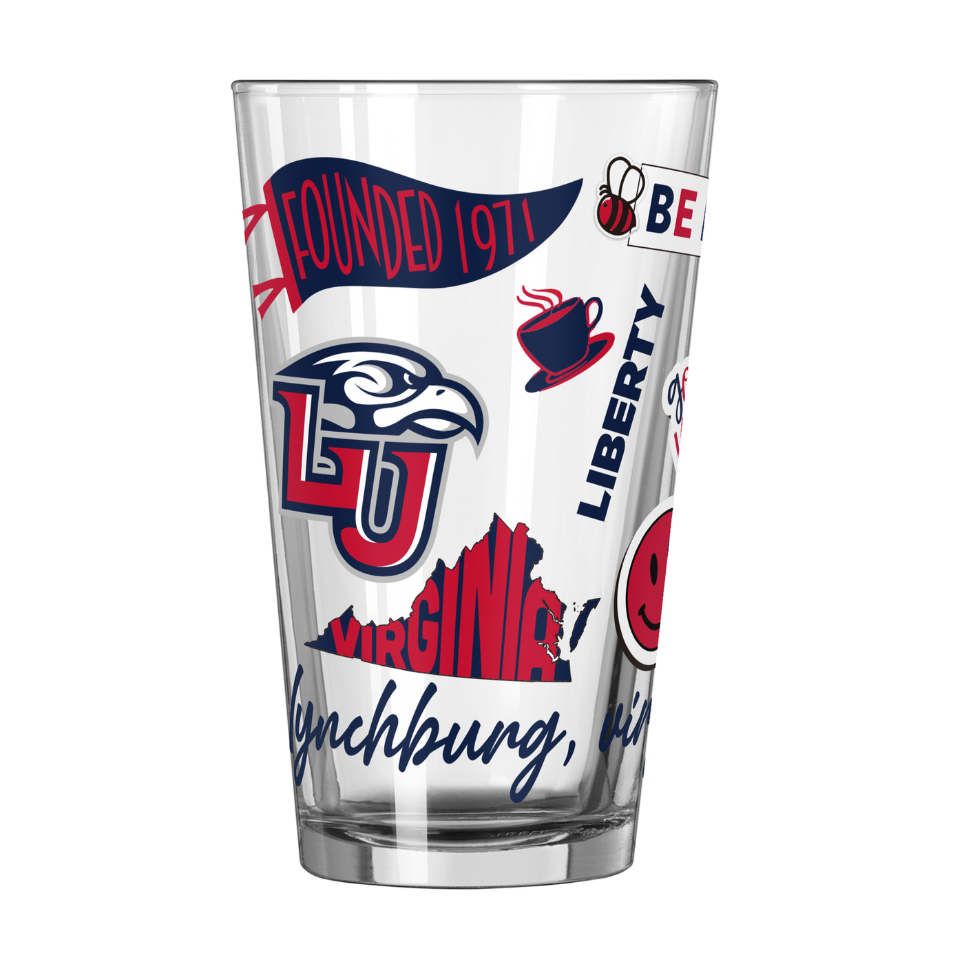 Liberty University 16oz Native Pint Glass