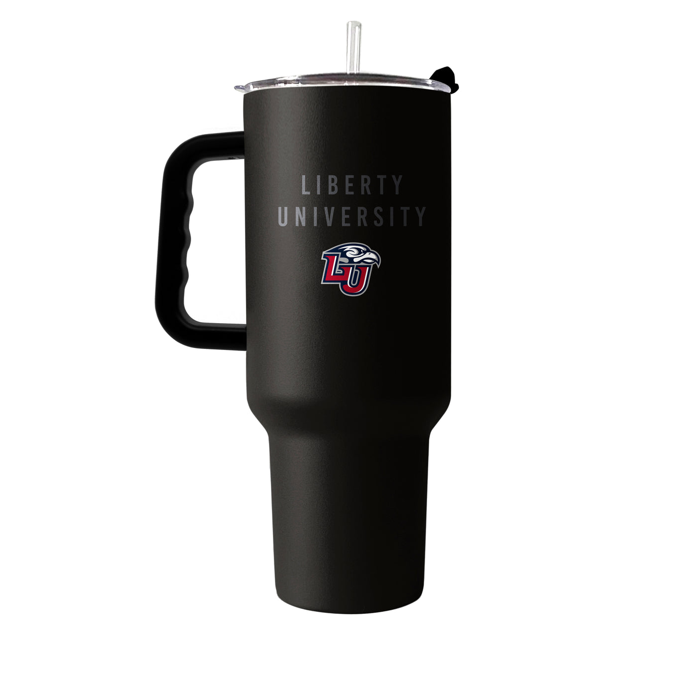 Liberty University 40oz Black Tonal Powder Coat Tumbler