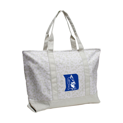 Leopard pattern tote bag by Logo Brands with sturdy handles, perfect for everyday use and stylish accessories.