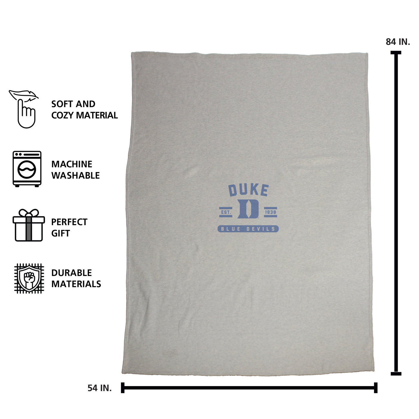Duke Sublimated Sweatshirt Blanket