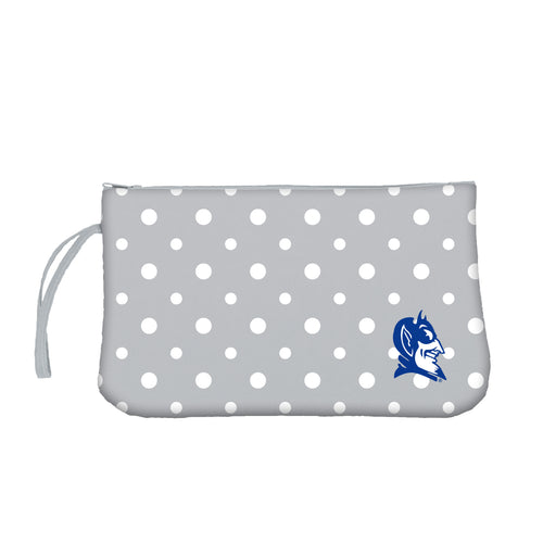 Duke Dot wristlet bag by Logo Brands featuring a stylish polka dot pattern and compact design for everyday use.