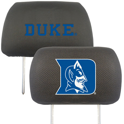 Duke University logo headrest cover for auto seats, made of durable fabric, featuring the official Duke University emblem.