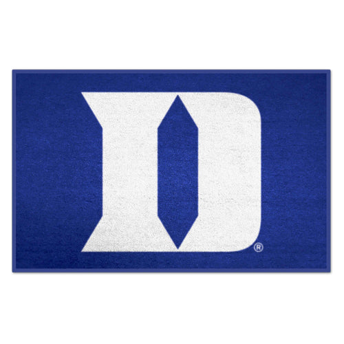 Duke University logo starter mat with blue and white colors, featuring the Duke logo in the center, ideal for dorms or offices.