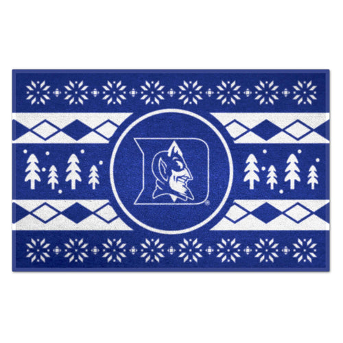 Duke University holiday sweater starter kit with logo mats featuring Duke branding and festive design.