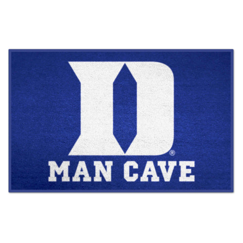 Duke University Man Cave starter mat by Logo Brands features Duke logo and team colors, perfect for sports fan decor.
