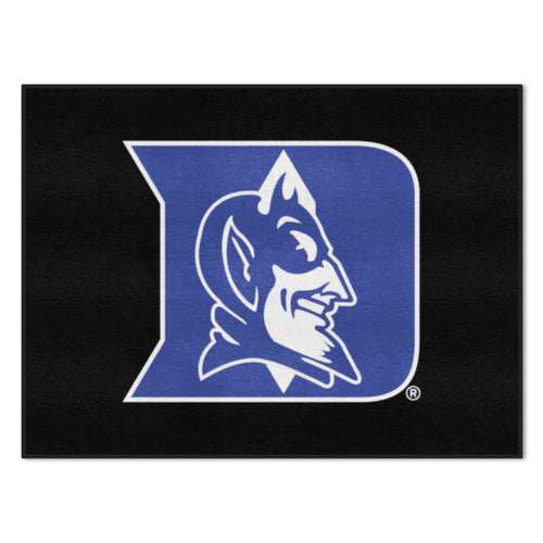 Duke University All-Star Mat by Logo Brands, featuring the Duke logo and blue and white design, ideal for game days or sports rooms.