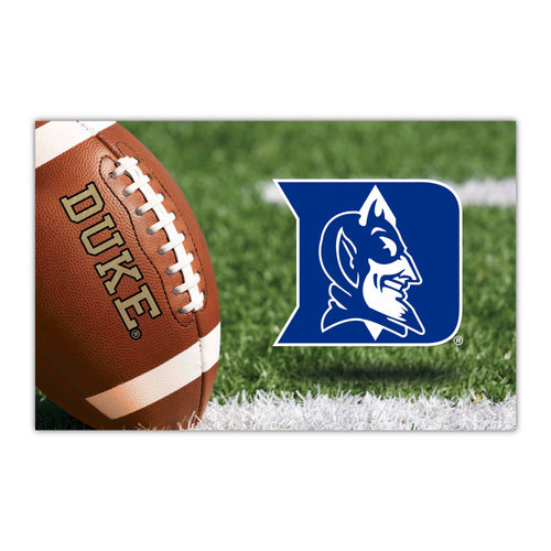 Duke University HIDEFMAT logo mat by Logo Brands, featuring Duke University emblem and team colors on durable floor mat.