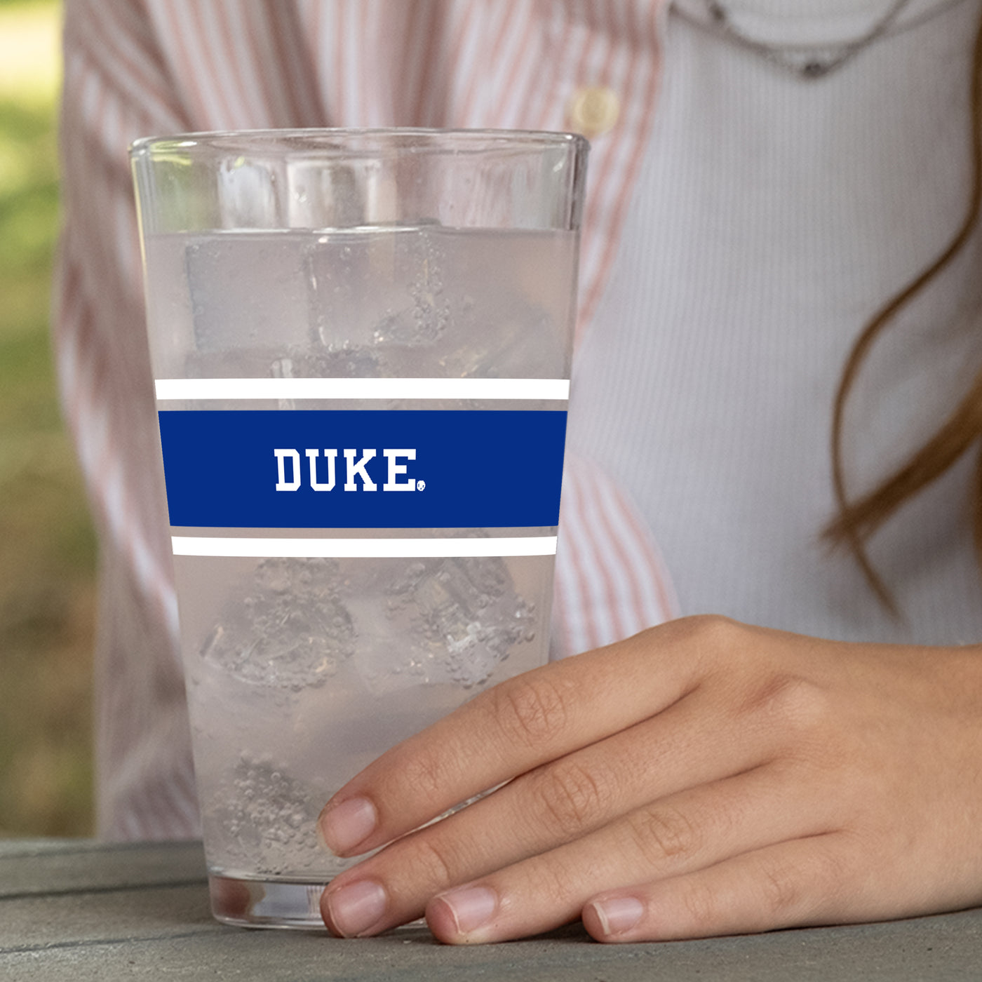 Duke 16oz Stripe Pint Glass