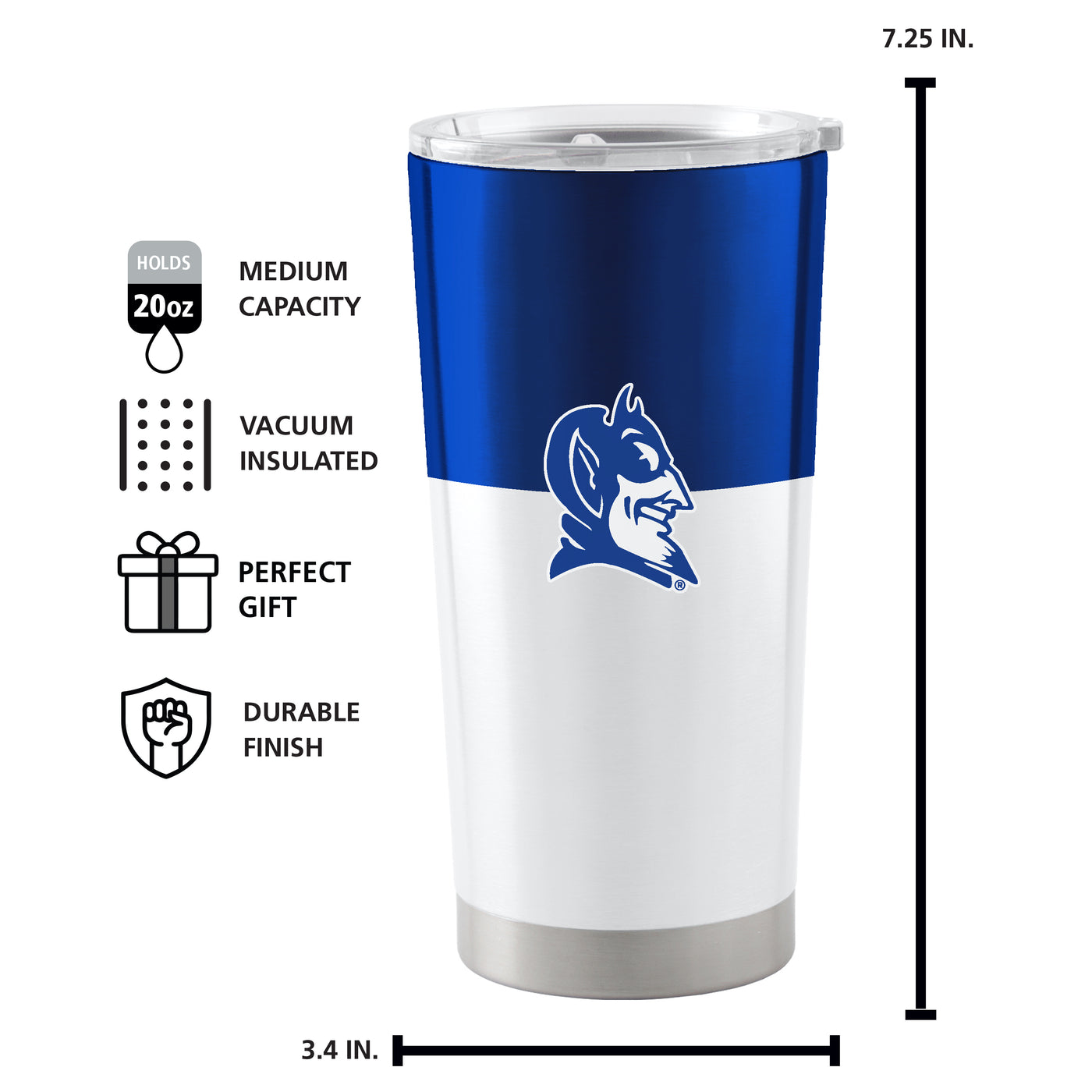 Duke 20oz Colorblock Stainless Steel Tumbler