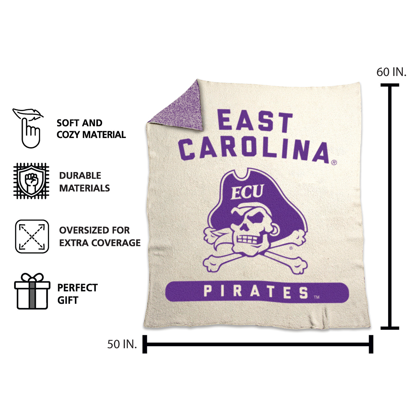 East Carolina Luxe Prime Dreams Throw
