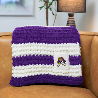East Carolina Cable Knit Throw 50x60