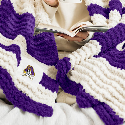 East Carolina Cable Knit Throw 50x60