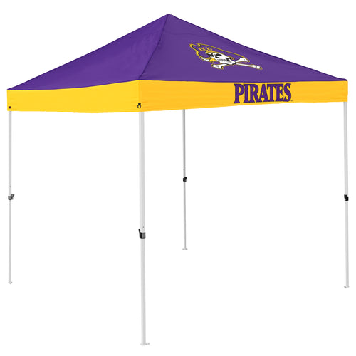 East Carolina Economy Canopy shelter by Logo Brands, featuring a sturdy frame and fabric cover ideal for outdoor events.