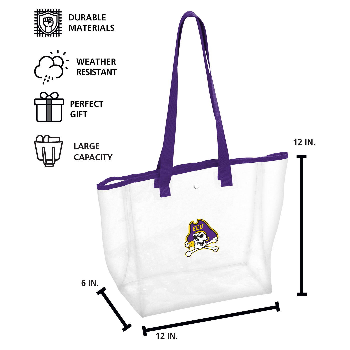East Carolina Stadium Clear Bag - Logo Brands
