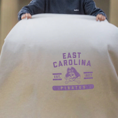 East Carolina Oatmeal Sweatshirt Blanket