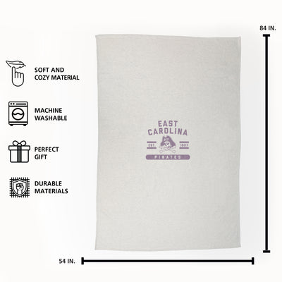 East Carolina Oatmeal Sweatshirt Blanket