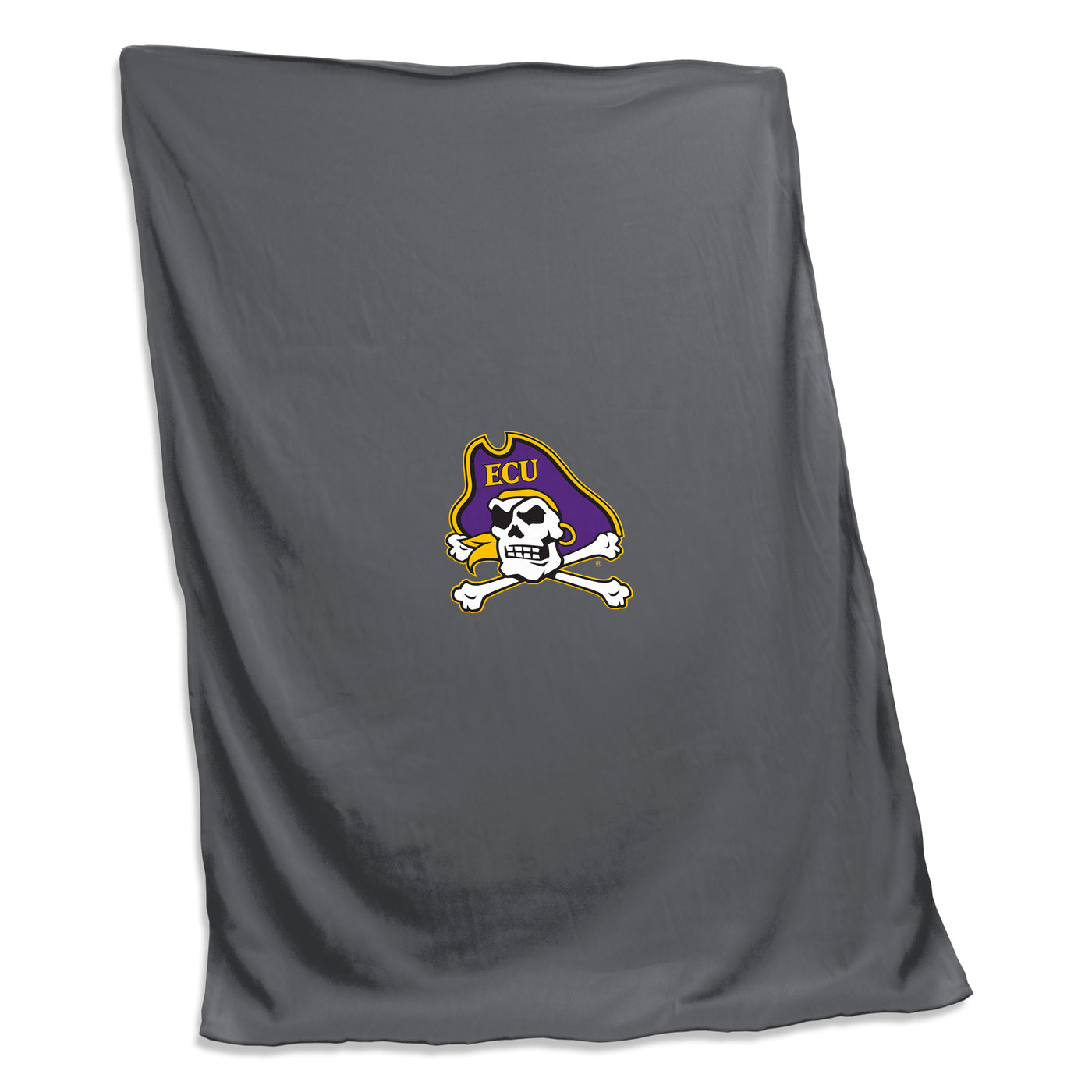 East Carolina Charcoal Screened Sweatshirt Blanket